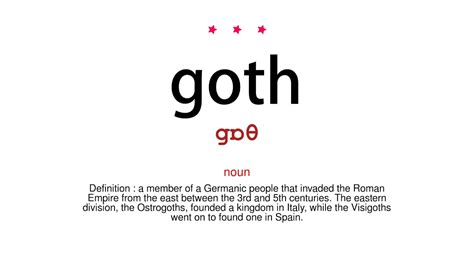 How to pronounce Goth 